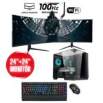 İzoly Arwen i5-10400F 16GB 512GB M.2 NVMe RTX 3060 12GB 24" + 24" Oyuncu Masaüstü Bilgisayarı