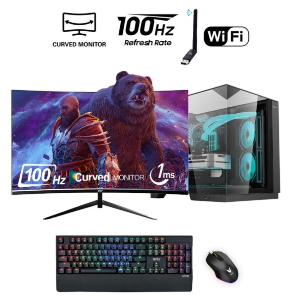 İzoly Hunter x i3-10100F 16GB 512GB M.2 NVMe RTX 3060 12GB 24" Oyuncu Masaüstü Bilgisayarı