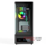 XGAMING GHOST V938 6*120MM ARGB FAN ATX GAMING Case 750W 80+Bronze Type C*1+USB3.0*1+USB2.0*1 - Görsel 3