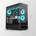 XGAMING GHOST V938 6*120MM ARGB FAN ATX GAMING Case 750W 80+Bronze Type C*1+USB3.0*1+USB2.0*1 - Görsel 6