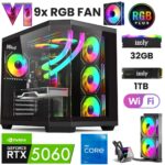 GTA 18X i5 14400F 32GB DDR5 1TB M.2 NVMe RTX 5060 8GB 240mm Sıvı Soğutma Oyuncu OEM Paketi