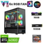 EAGLE Ryzen 7 3700X 16GB 512GB M.2 NVMe RXT 4060 8GB Oyuncu OEM Paketi