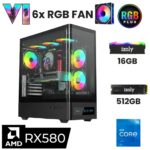 İzoly Mardy i5-12400F 16GB 512GB M.2 NVMe RX 580 8GB Oyuncu OEM Paketi