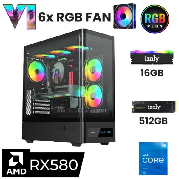 İzoly Mardy i5-12400F 16GB 512GB M.2 NVMe RX 580 8GB Oyuncu OEM Paketi