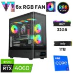 İzoly Odin i3 12100F 32GB DDR4 RAM 1TB Nvme M.2 SSD RTX4060 8GB Oyuncu OEM Paketi