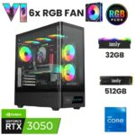 İzoly X5 i5 12400F 32GB DDR4 RAM 512GB Nvme M.2 SSD RTX3050 6GB Oyuncu OEM Paketi