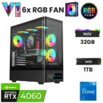 İzoly X8 i5 12400F 32GB DDR4 RAM 1TB Nvme M.2 SSD RTX4060 8GB Oyuncu OEM Paketi