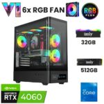 İzoly X7 i5 12400F 32GB DDR4 RAM 512GB Nvme M.2 SSD RTX4060 8GB Oyuncu OEM Paketi