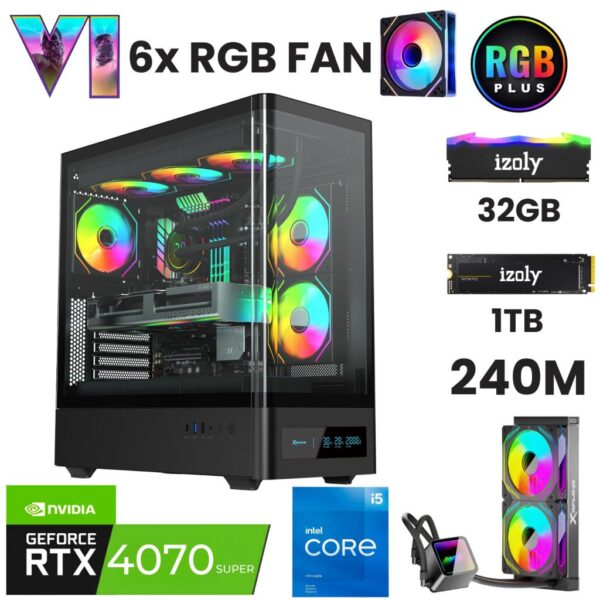 NextGen G i5-14400F 32GB 1TB M.2 NVMe RTX 4070 Super 12GB 240mm Sıvı Soğutma Oyuncu OEM Paketi