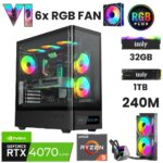 NextGen K Ryzen 5 7500F 32GB DDR5 1TB M.2 NVMe RTX 4070 Super 12GB 240mm Sıvı Soğutma Oyuncu OEM Paketi