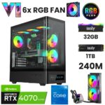 NextGen R5-E i5 14400F 32GB DDR5 1TB M.2 NVMe RTX 4070 Super 12GB 240mm Sıvı Soğutma Oyuncu OEM Paketi