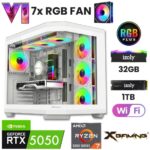 Ada-White X Ryzen 5 5500 32GB 1TB M.2 NVME RTX 5050 8GB 24" 180Hz Oyuncu Masaüstü Bilgisayarı - Görsel 2