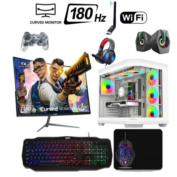 Ada-White X Ryzen 5 5500 32GB 1TB M.2 NVME RTX 5050 8GB 24" 180Hz Oyuncu Masaüstü Bilgisayarı