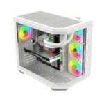 T52-White Ryzen 7 5700X 32GB 1TB M.2 NVME RTX 5060 8GB 240mm Sıvı Soğutma Oyuncu Masaüstü Bilgisayarı - Görsel 2