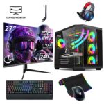 T52-Y Ryzen 7 5700X 32GB 1TB M.2 NVME RTX 5060 8GB 240mm Sıvı Soğutma 27" 2400HZ Oyuncu Masaüstü Bilgisayarı