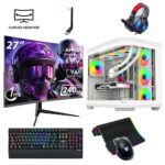 T52-Y White Ryzen 7 5700X 32GB 1TB M.2 NVME RTX 5060 8GB 240mm Sıvı Soğutma 27" 2400HZ Oyuncu Masaüstü Bilgisayarı