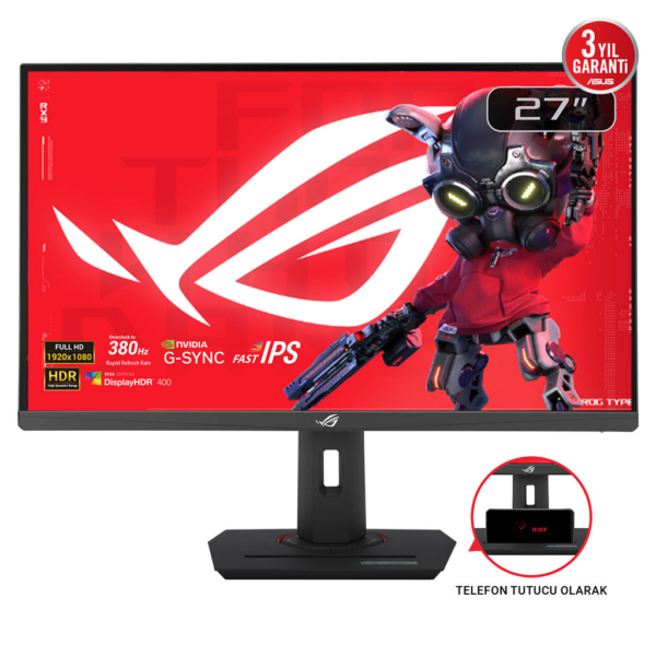 ASUS ROG STRIX XG279CNS 27" 0.3ms, 380Hz, Full HD, DP, HDMI, USB-C, Fast IPS LED, ELMB Sync Premium, GAMING Monitör