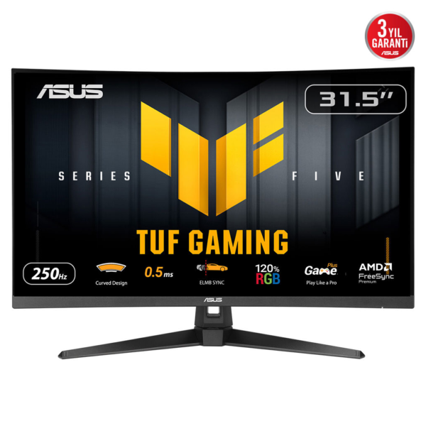 ASUS TUF GAMING VG32VQM5B 31,5" 0,5ms, 250Hz, FullHD Curved, DP, 2xHDMI, VA Panel, 1500R, Display Widget Center, GAMING Monitör