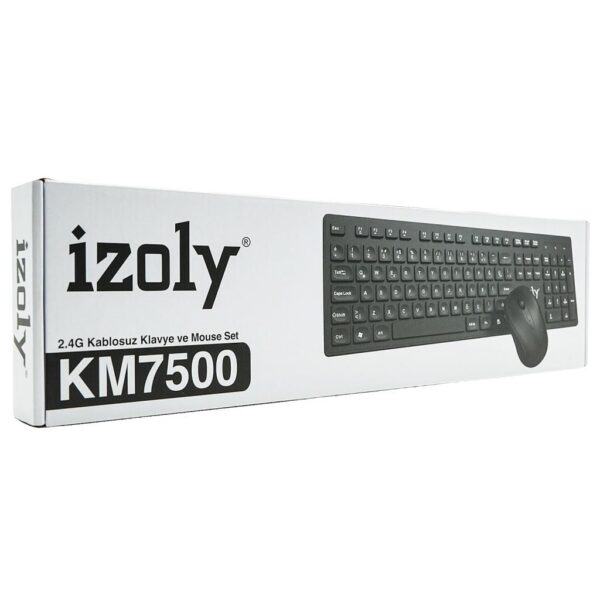 IZOLY KM7500 KABLOSUZ Q- KLAVYE MOUSE SET SİYAH