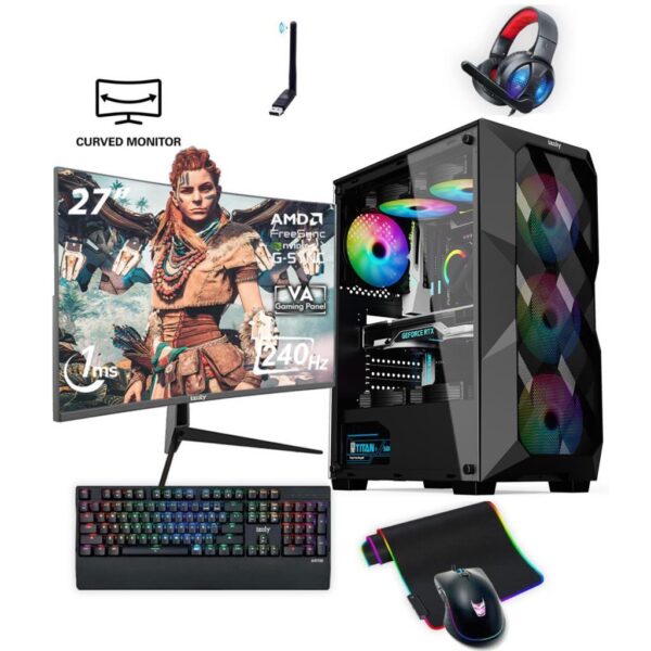 Lawyer- Y Ryzen 5 5500 16GB 512 M.2 NVME RTX 3050 8GB 27" 240HZ Oyuncu Masaüstü Bilgisayarı