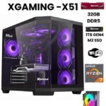 X51 Ryzen 7 7800X3D 32GB DDR5 RAM 1TB M.2 NVMe SSD RTX5070 12GB Sıvı Soğutmalı Oyuncu Oem Seti